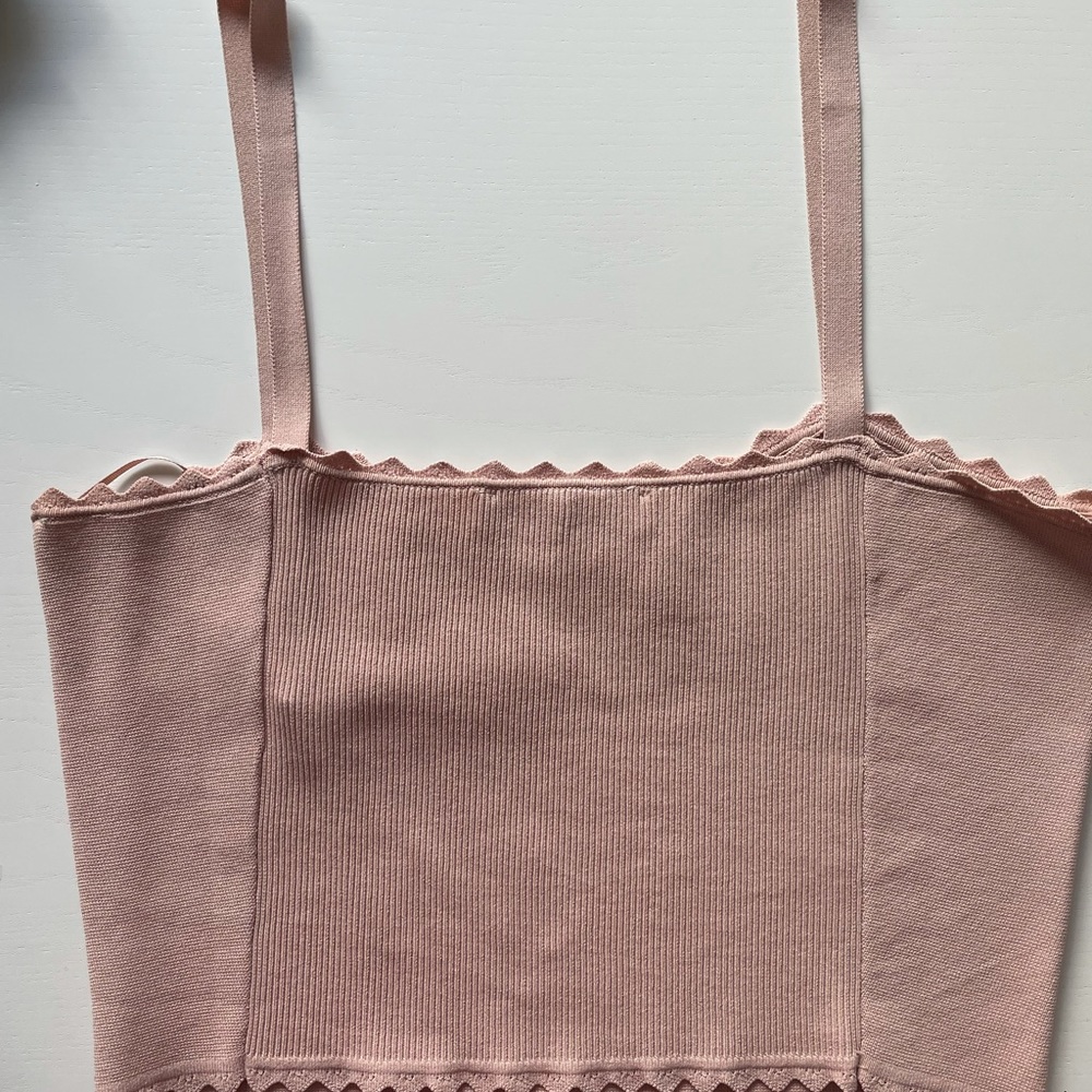 Pink knit Zara crop top size 10